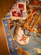 Load image into Gallery viewer, Hermes Silk Twill Scarf “Les Mythologies des Hommes Rouges” by Kermit Oliver.