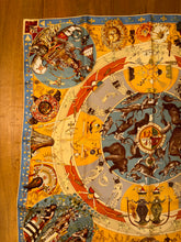 Load image into Gallery viewer, Hermes Silk Twill Scarf “Les Mythologies des Hommes Rouges” by Kermit Oliver.