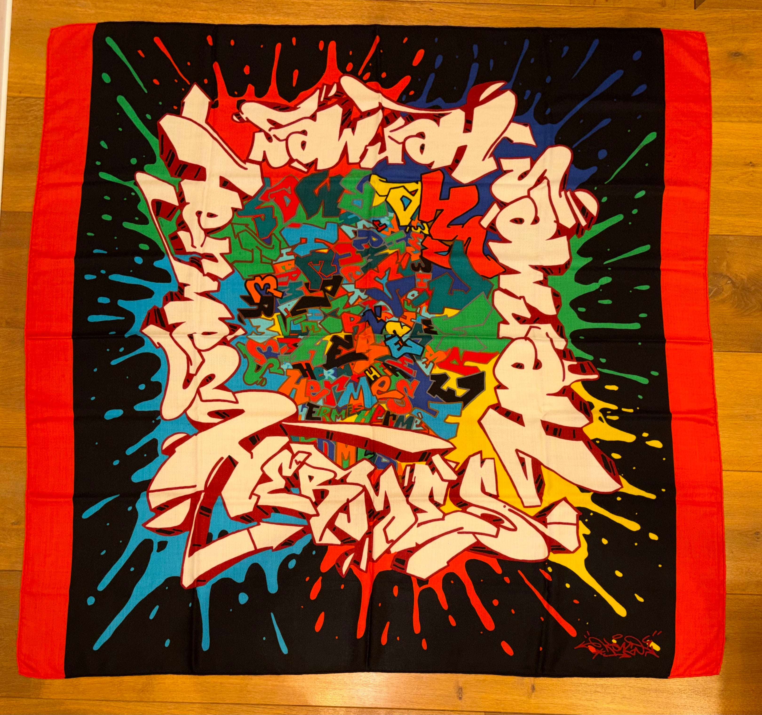 Hermes Cashmere and Silk Shawl “GRAFF” by Cyri Konga Phan 140
