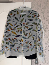 Load image into Gallery viewer, Hermes Silk Mousseline GM Shawl “Plumes” by Henri de Linares