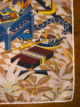 Load image into Gallery viewer, Hermes Silk Twill Double Sided Scarf Les 12 Leopards by Jin Kwon
