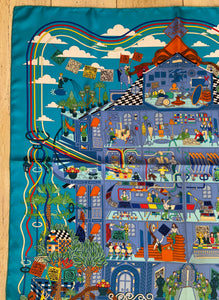 Hermes Silk Scarf “La Maison des Carres ” by Pierre Marie.