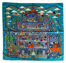 Load image into Gallery viewer, Hermes Silk Scarf “La Maison des Carres ” by Pierre Marie.