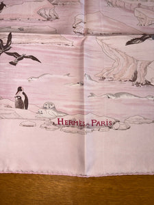 Hermes Silk Twill Scarf “Hommage a l’Explorateur Sir Ernest Shackleton” by Zoe Pauwels.