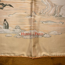 Load image into Gallery viewer, Hermes Silk Twill Scarf “Hommage a l’Explorateur Sir Ernest Shackleton” by Zoe Pauwels.