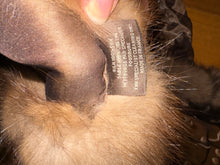 Load image into Gallery viewer, Exceptional Hermès silk mousseline shawl with sable fur “Vif Argent” by Dimitri Rybaltchenko