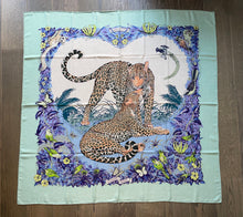 Load image into Gallery viewer, Hermes Cashmere and Silk GM Shawl “Jungle Love” by Robert Dallet 140.