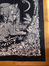 Load image into Gallery viewer, Hermes Cashmere and Silk GM Shawl « Jungle Love Tattoo » by Robert Dallet 140.