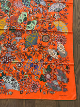 Load image into Gallery viewer, Hermes Cashmere/Silk Shawl “Fleurs et Papillons de Tissus” by Christine Henry 140