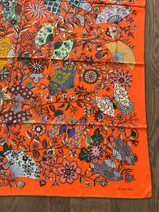 Hermes Cashmere/Silk Shawl “Fleurs et Papillons de Tissus” by Christine Henry 140