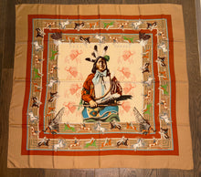 Load image into Gallery viewer, Hermes Cashmere and Silk Scarf “La Pani Shar Pawnee” by Kermit Oliver 140.