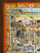 Load image into Gallery viewer, Hermes Silk Twill Scarf “La vie sauvage du Texas” by Kermit Oliver.