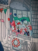 Load image into Gallery viewer, Hermes Silk Scarf “Le Grand Prix Du Faubourg” by Ugo Gattoni.