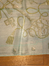 Load image into Gallery viewer, Hermes Silk Mousseline Scarf “Les Cles” by Caty Latham.