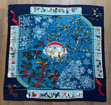 Load image into Gallery viewer, Hermes Cashmere and Silk GM Shawl “Neige d’Antan” by Cathy Latham 140.