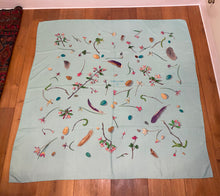 Load image into Gallery viewer, Hermes Cashmere and Silk GM Shawl “Fleurs et Plumes” by Leigh P. Cook 140.