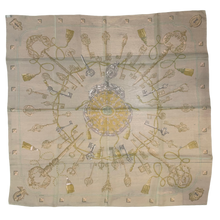 Load image into Gallery viewer, Hermes Silk Mousseline Scarf “Les Cles” by Caty Latham.