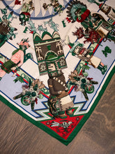 Load image into Gallery viewer, Hermes Cashmere/Silk Shawl “Kachinas” by Kermit Oliver 140