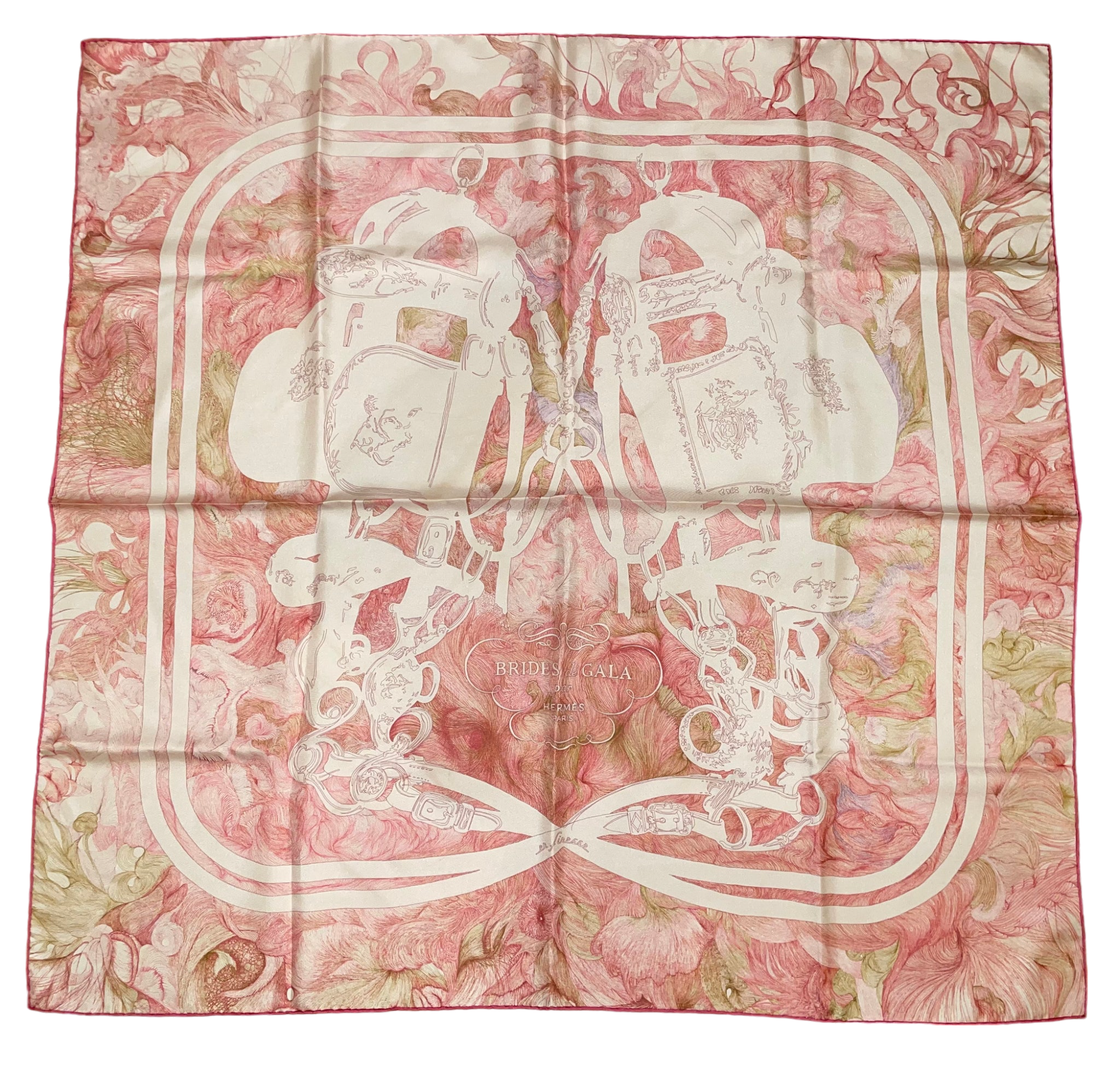エルメス　スカーフ　 Brides de Gala en FINESSE Hermes Silk Scarf « Brides de Gala En Finesse » by Florence