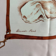 Load image into Gallery viewer, Hermes Silk Twill Scarf «Les Levriers» by Xavier de Poret.