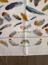 Load image into Gallery viewer, Hermes Silk Mousseline GM Shawl “Plumes” by Henri de Linares