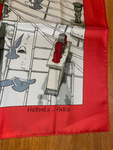 Hermes Silk Twill Scarf “Les toits de Paris” by Dimitri Rybaltchenko.