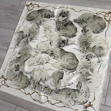 Load image into Gallery viewer, Hermes Silk Twill Scarf «Pékinois» by Xavier de Poret