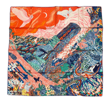 Load image into Gallery viewer, Hermes Silk Twill Scarf “Into the Canadian Wild » by Alice Shirley.