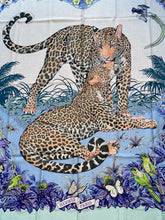 Load image into Gallery viewer, Hermes Cashmere and Silk GM Shawl “Jungle Love” by Robert Dallet 140.