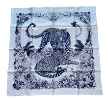 Load image into Gallery viewer, Hermes Silk Twill Jacquard Scarf “Tatouage Jungle Love” by Robert Dallet.