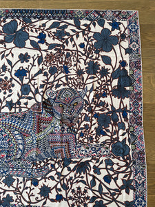 Hermes Cashmere and Silk GM Shawl “Le Jaguar et Le Colibri” by Lugo Montserrat 140