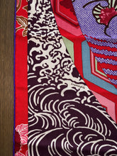 Load image into Gallery viewer, Hermes Cashmere/Silk GM Shawl “Ex Libris En Kimonos&quot; by Anamorphee 140.