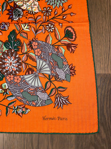 Hermes Cashmere/Silk Shawl “Fleurs et Papillons de Tissus” by Christine Henry 140