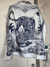 Load image into Gallery viewer, Hermes Silk Twill Jacquard Scarf “Tatouage Jungle Love” by Robert Dallet.