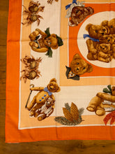 Load image into Gallery viewer, Hermes Cashmere and Silk Scarf « Confidents Des Cœurs » by Loїc Dubigeon.
