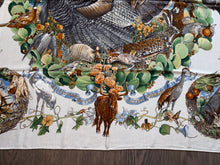 Load image into Gallery viewer, Hermes Cashmere/Silk Shawl “Fauna et Flora du Texas” by Kermit Oliver 140.