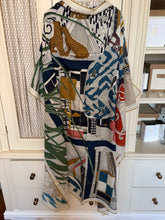 Load image into Gallery viewer, Hermes Cashmere and Silk GM Shawl «Rendez-Vous Chez Hermès» by Carine Brancowitz 140.