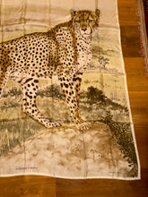 Load image into Gallery viewer, Hermes Wash Silk Scarf Acinonyx Jubatus by Christian Renonciat 140