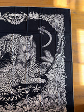 Load image into Gallery viewer, Hermes Cashmere and Silk GM Shawl « Jungle Love Tattoo » by Robert Dallet 140.