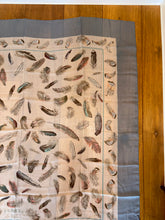 Load image into Gallery viewer, Hermes Silk Mousseline GM Shawl “Plumes” by Henri de Linares 140