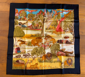 Hermes Silk Scarf Nuba Mountain by Ibrahim Alami Kwumi Sefedin