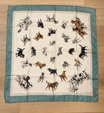 Load image into Gallery viewer, Hermes Silk Scarf «Race de chiens de chasse lI » by Karl Reille.