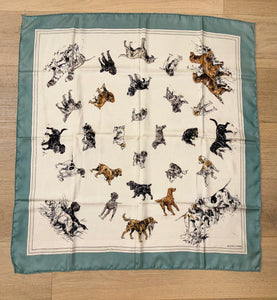 Hermes Silk Scarf «Race de chiens de chasse lI » by Karl Reille.