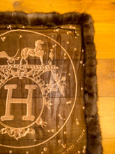 Load image into Gallery viewer, Exceptional Hermès silk mousseline shawl with sable fur “Vif Argent” by Dimitri Rybaltchenko