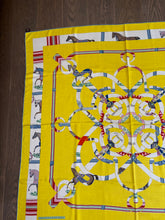 Load image into Gallery viewer, Hermes Cashmere/Silk Shawl “Eperon d’Or et Tenues de Jour” by  Henri d'Origny and Jacques Eudel 140