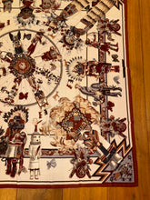 Load image into Gallery viewer, Hermes Cashmere and Silk GM Shawl “Kachinas” by Kermit Oliver 140.