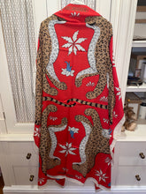 Load image into Gallery viewer, Hermes Cashmere and Silk GM Shawl «Les Leopards» by Christiane Vauzelles 140.