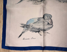Load image into Gallery viewer, Hermes Silk Twill Scarf « Tourterelles » by Xavier de Poret.