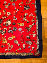 Load image into Gallery viewer, Hermes Cashmere and Silk GM Shawl « Champignons » by Anna Gavarni/Francoise de la Perriere