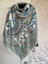 Load image into Gallery viewer, Hermes Cashmere and Silk GM Shawl “Zenobie, Reine de Palmyre” by Annie Faivre 140.